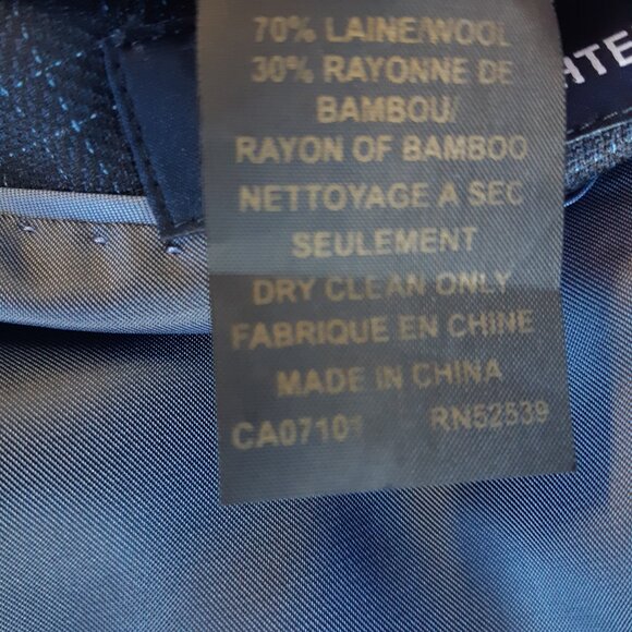 Daniel Hechter Paris 42L Indigo Blue Men's Sport Coat Jacket Blazer - Picture 9 of 10